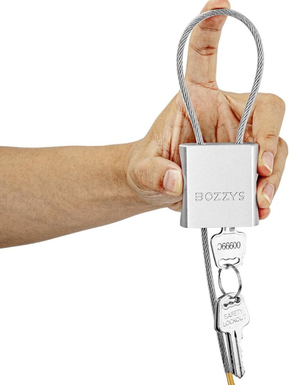 Adjustable Steel Cable Padlock with 3 Keys | Weatherproof Lock for Bikes, Gates